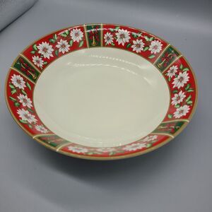 Charlton Hall Serving Bowl Christmas Classic Traditions Japan 9.5" New